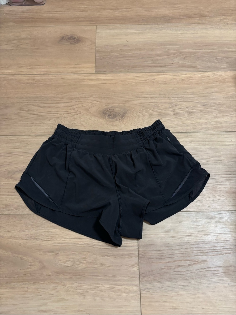 Black Lululemon Hotty-Hot shorts